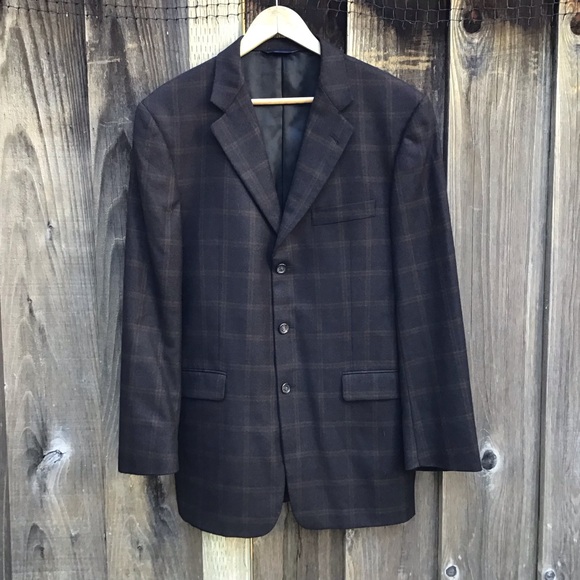Burberry Other - Burberry London Kensington Wool Cashmere Blazer 42 Long Plaid Mens Designer